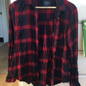Plaid button up flannel American Eagle